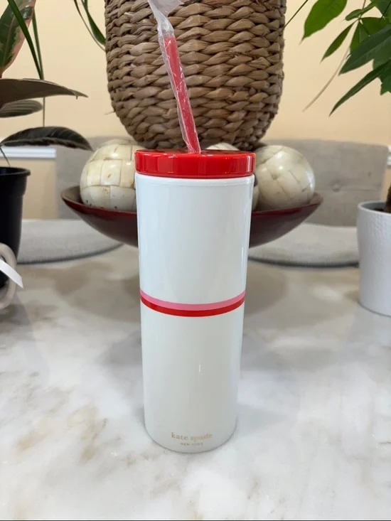 Kate Spade New York bow tumbler with straw 16 oz - Picture 5 of 5